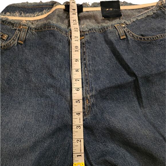 Venezia Raw Hem Cropped Wide Leg Jeans Plus Size 24 New! - Picture 4 of 8
